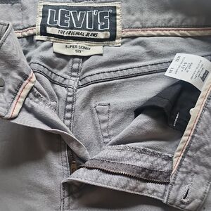 Levi's Men's Skinny Jeans - Light Gray Worn Once